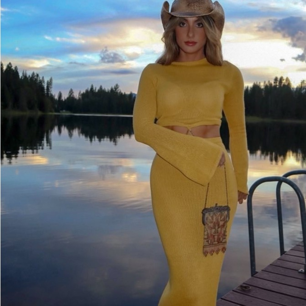 Meshki Anna Yellow Maxi Dress - Picture 3 of 4
